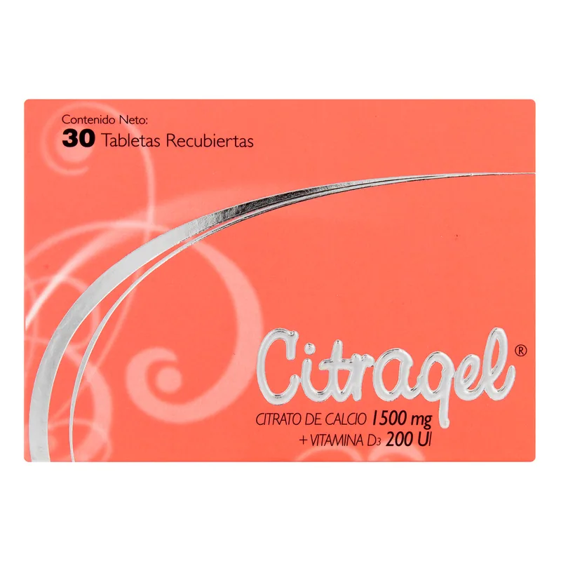 Citragel 1500 mg/200 UI 30 tabletas Recubier