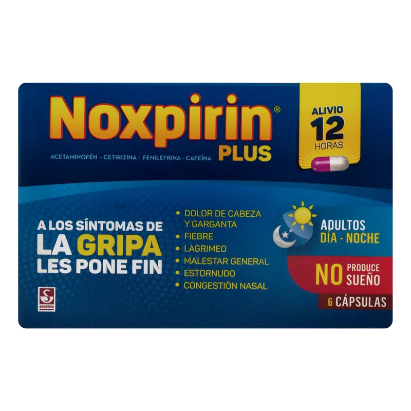 Noxpirin Plus 6 cápsulas