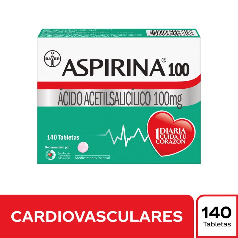 Aspirina 100 mg 140 tabletas