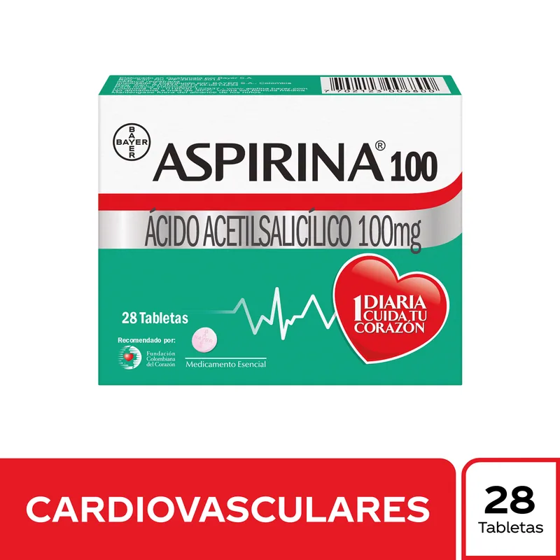 Aspirina 100 mg 28 tabletas