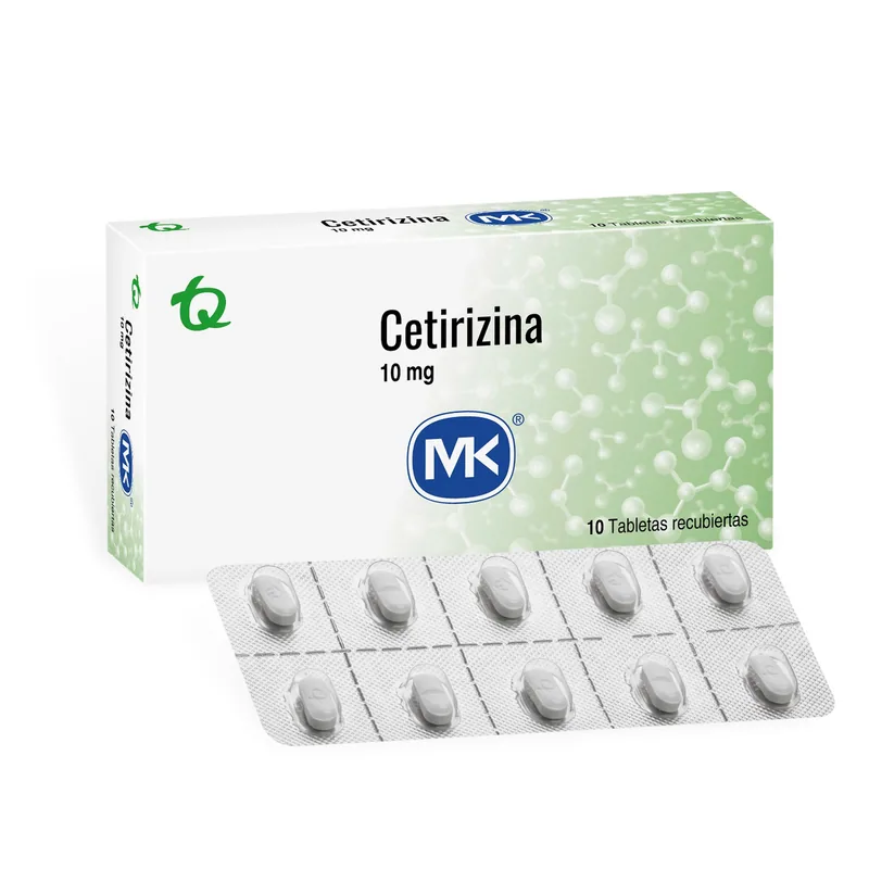 Cetirizina 10 mg 10 tabletas MK