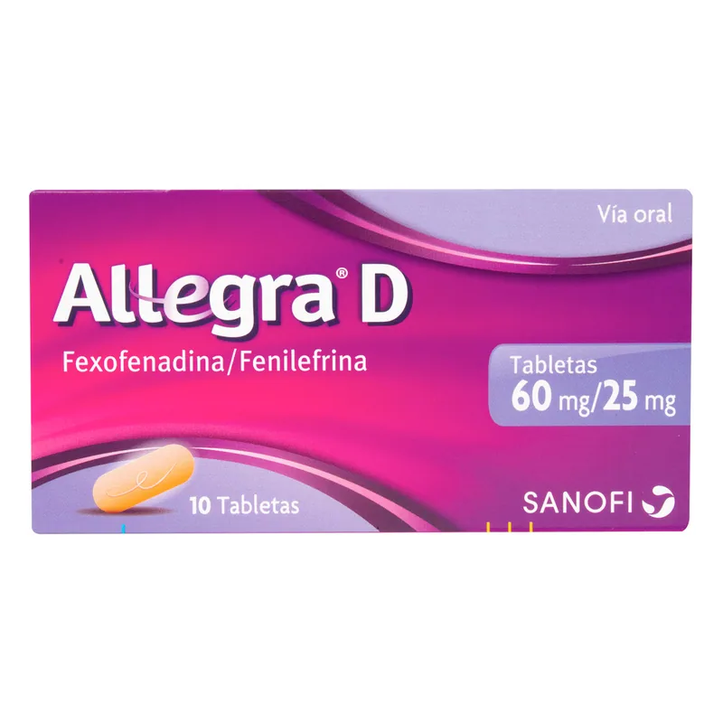 Allegra D 60 mg/25 mg 10 tabletas