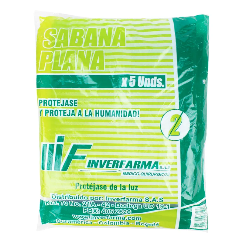Sabana Desechable 5 unidades Plana Inverfarma