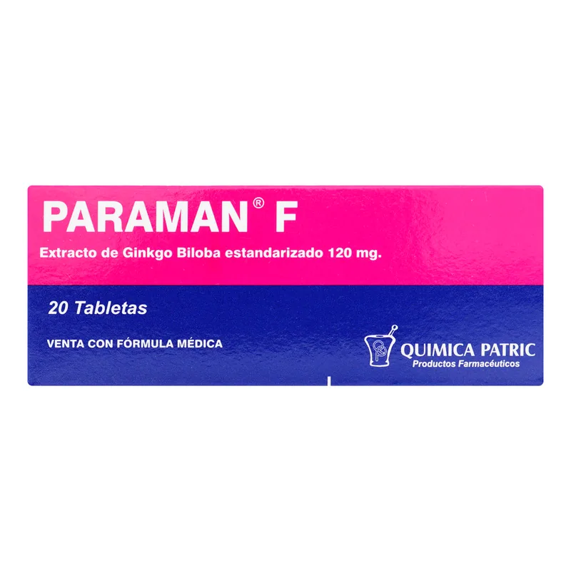 Paraman F 120 mg 20 tabletas