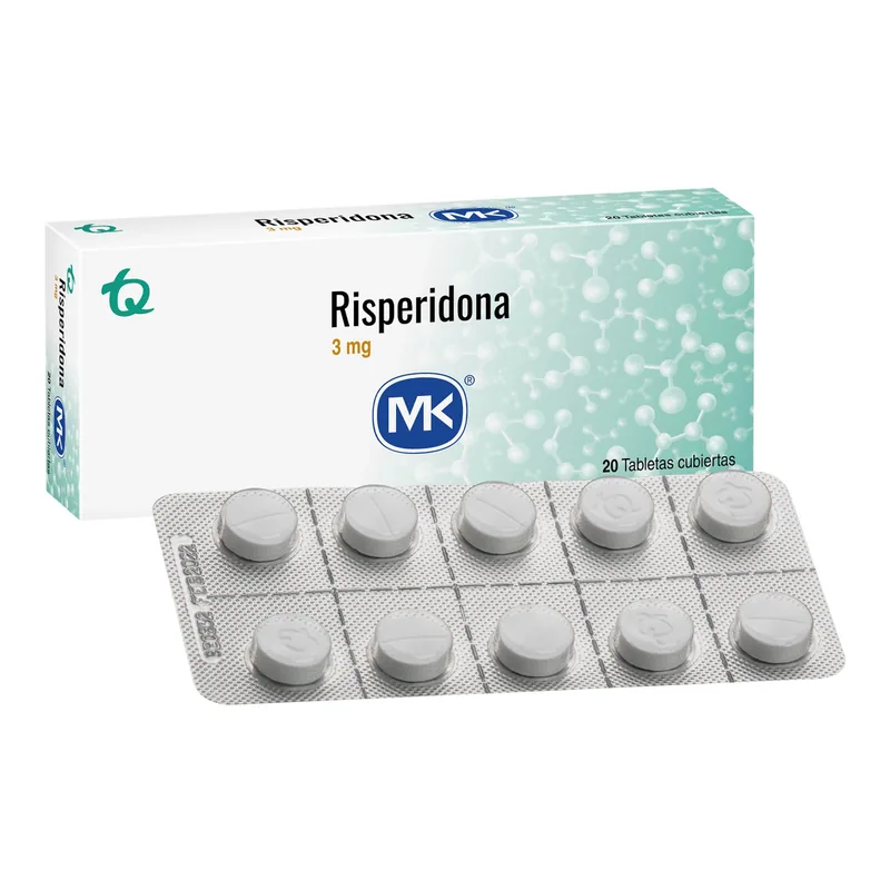 Risperidona 3 mg 20 tabletas MK