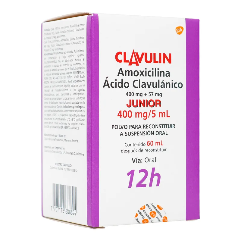 Clavulin Junior 400 mg/5 mL 60 mL