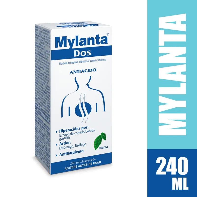 Mylanta Dos Menta Liquida 240 mL