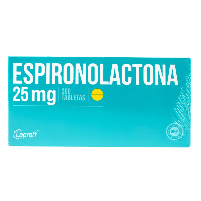 Espironolactona 25 mg 300 tabletas LP