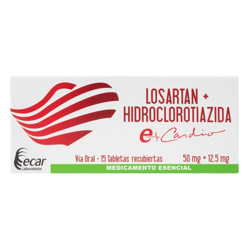 Losartan 50 Mg+hct 12.5 mg 15 tabletas EC