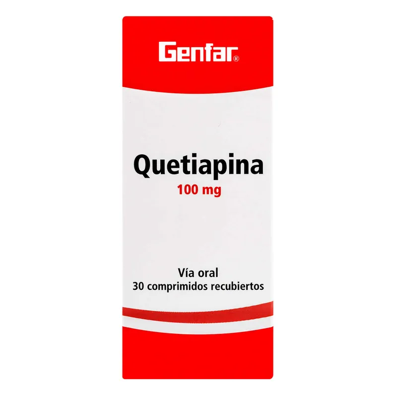 Quetiapina 100 mg 30 tabletas GF