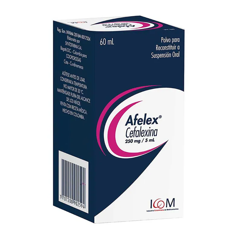 Afelex 250 mg suspensión 60 mL ICOM