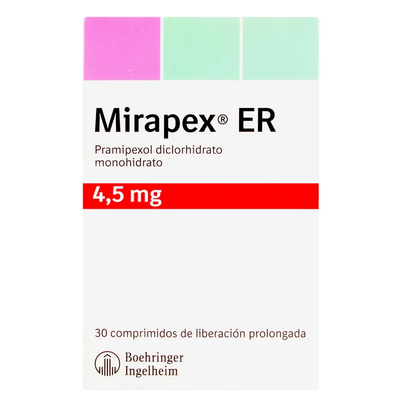 Mirapex ER 4.5 mg 30 tabletas