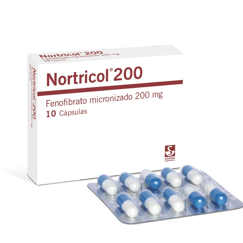 Nortricol 200 mg 10 cápsulas