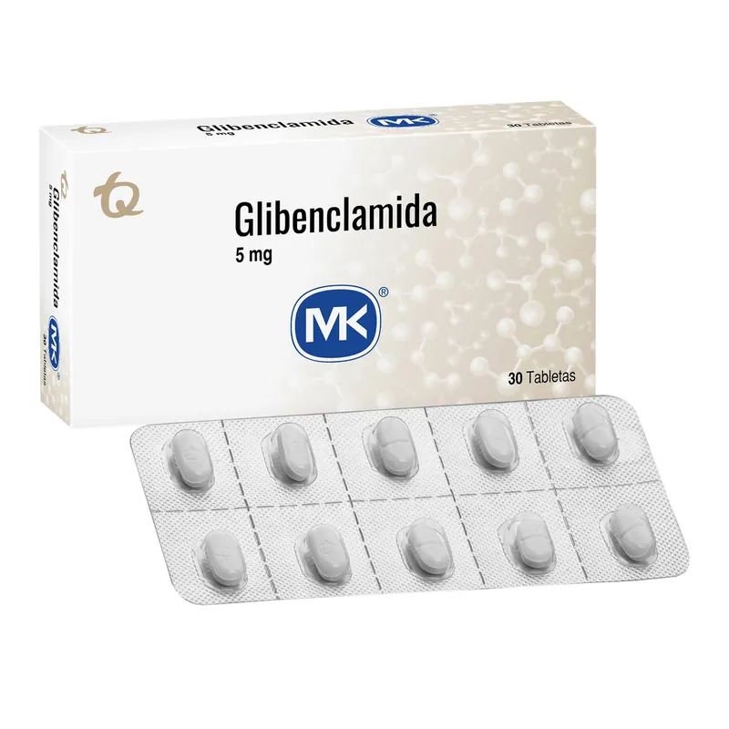 Glibenclamida 5 mg 30 tabletas MK