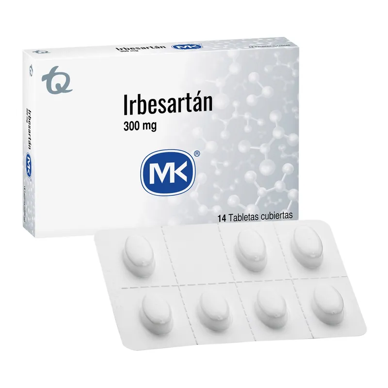 Irbesartan 300 mg 14 tabletas MK
