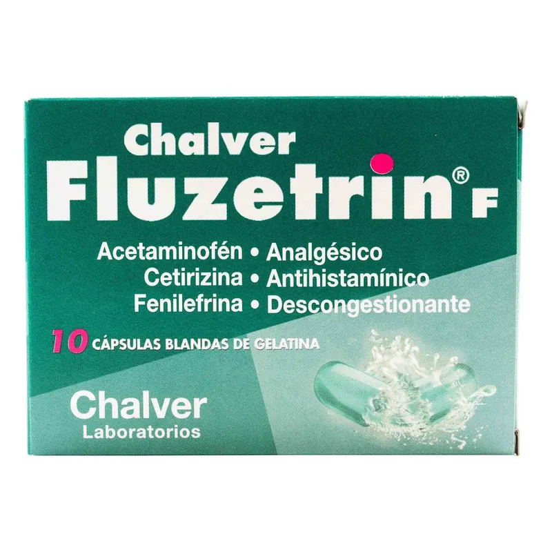 Fluzetrin F 500 mg 10 cápsulas Cbg