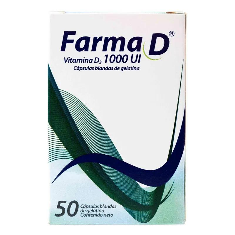 Farma D Vitamina D3 1000 UI 50 cápsulas