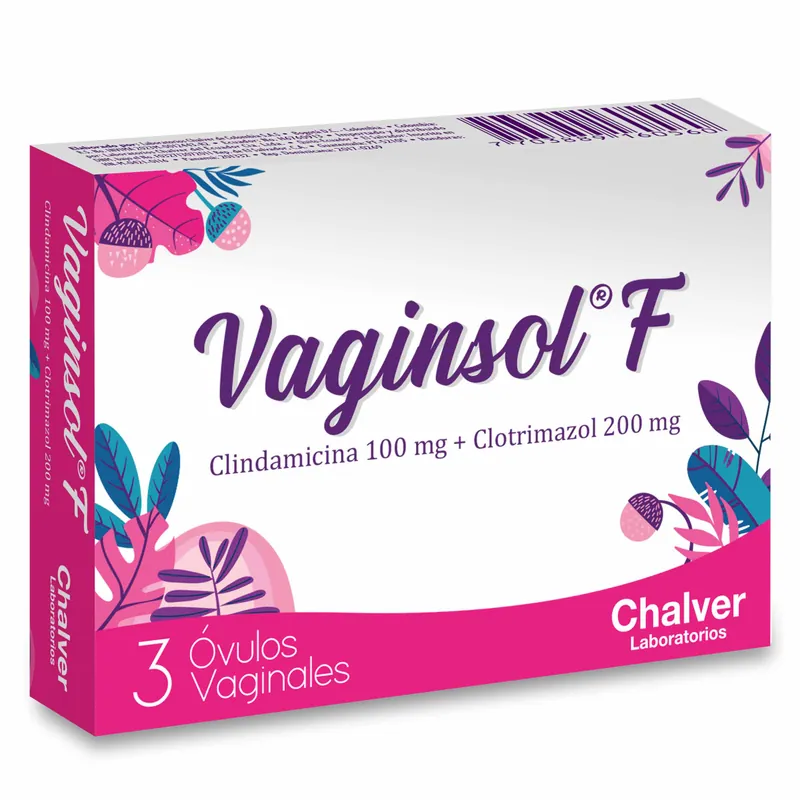 Vaginsol F 200/100 mg óvulos 3 unidades