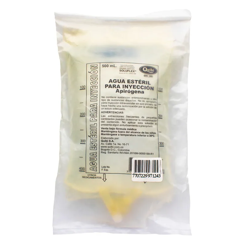 Agua Destilada Quibi Bolsa 500 mL
