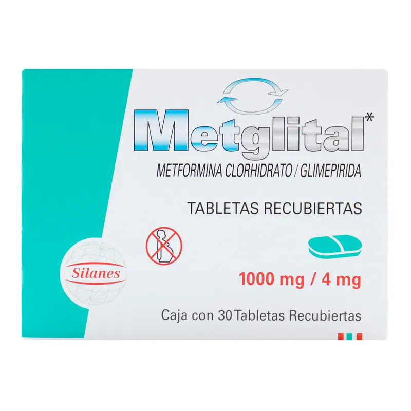 Metglital 4/1000 mg 30 tabletas