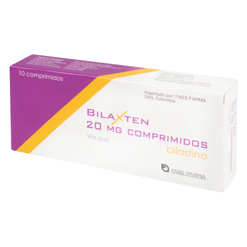 Bilaxten 20 mg 10 comprimidos