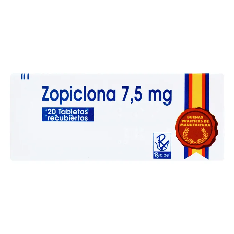 Zopiclona 7.5 mg 20 tabletas RC