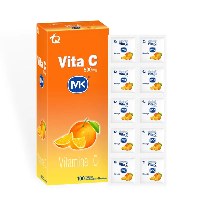 Vitamina Vita C Naranja Mast 100 tabletas MK