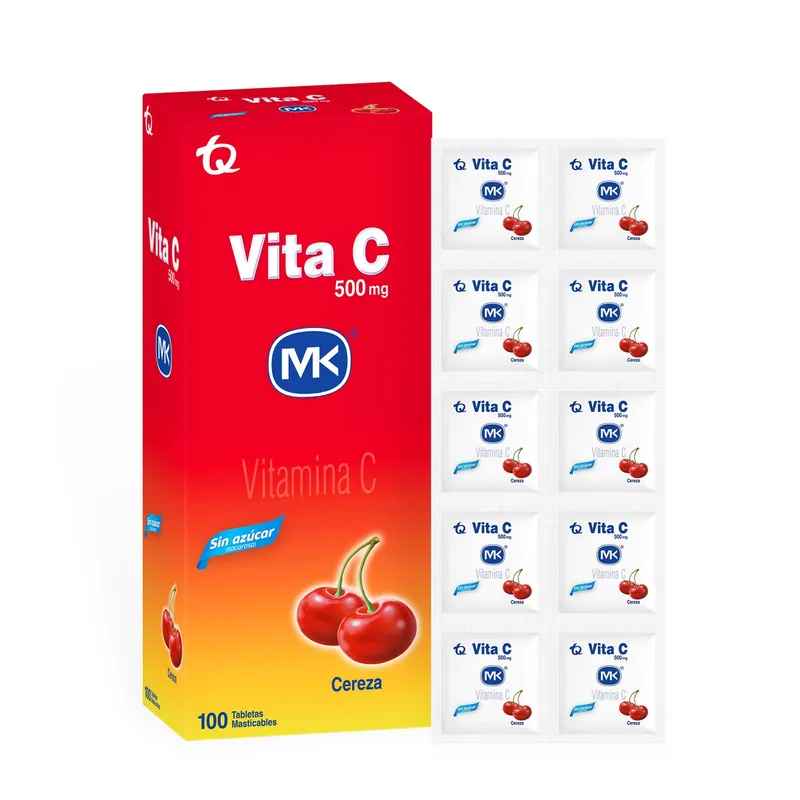 Vita C 500 mg Cereza 100 tabletas MK