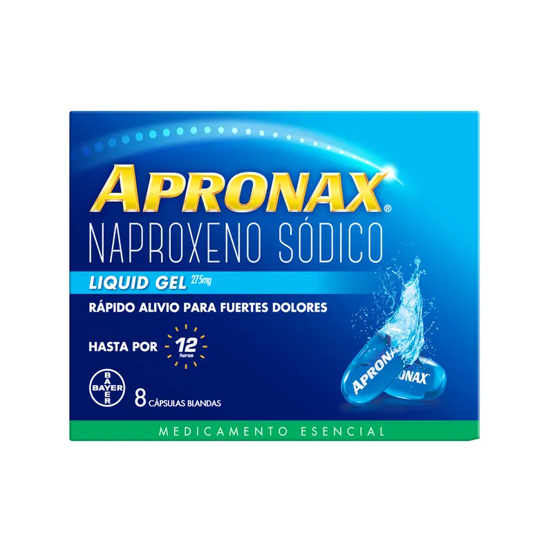 Apronax Liquid Gel 275 mg 8 cápsulas