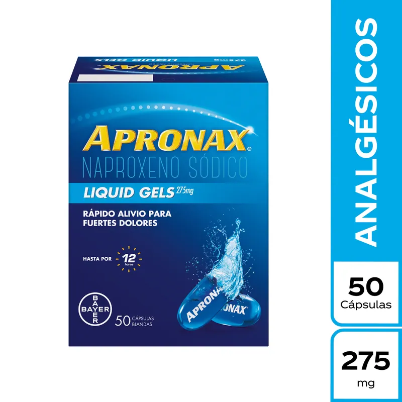 Apronax Liquid Gel 275 mg 50 cápsulas