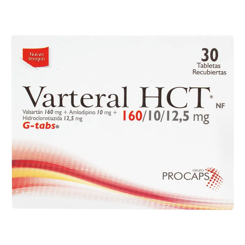 Varteral HCT 160/10/12.5 mg 30 tabletas