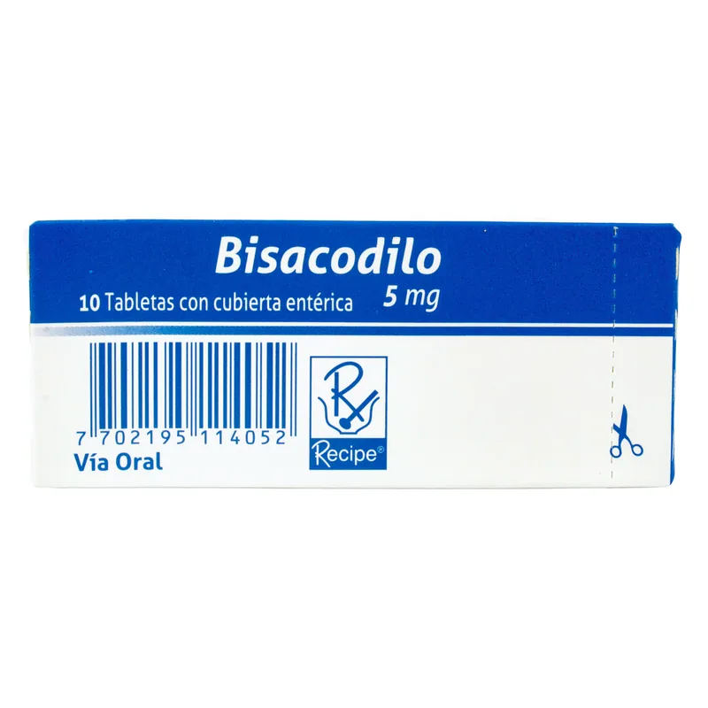 Bisacodilo 5 mg 10 tabletas RC