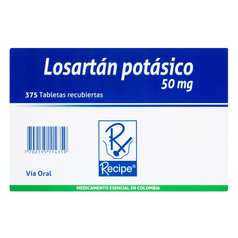 Losartan 50 mg 375 tabletas RC