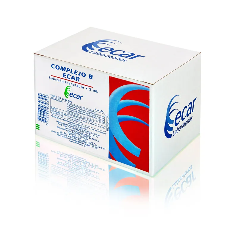 Complejo B 2 mL 25 ampollas Ecar