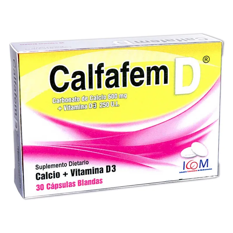 Calfafem D 600 mg/250 UI 30 cápsulas Blan ICOM