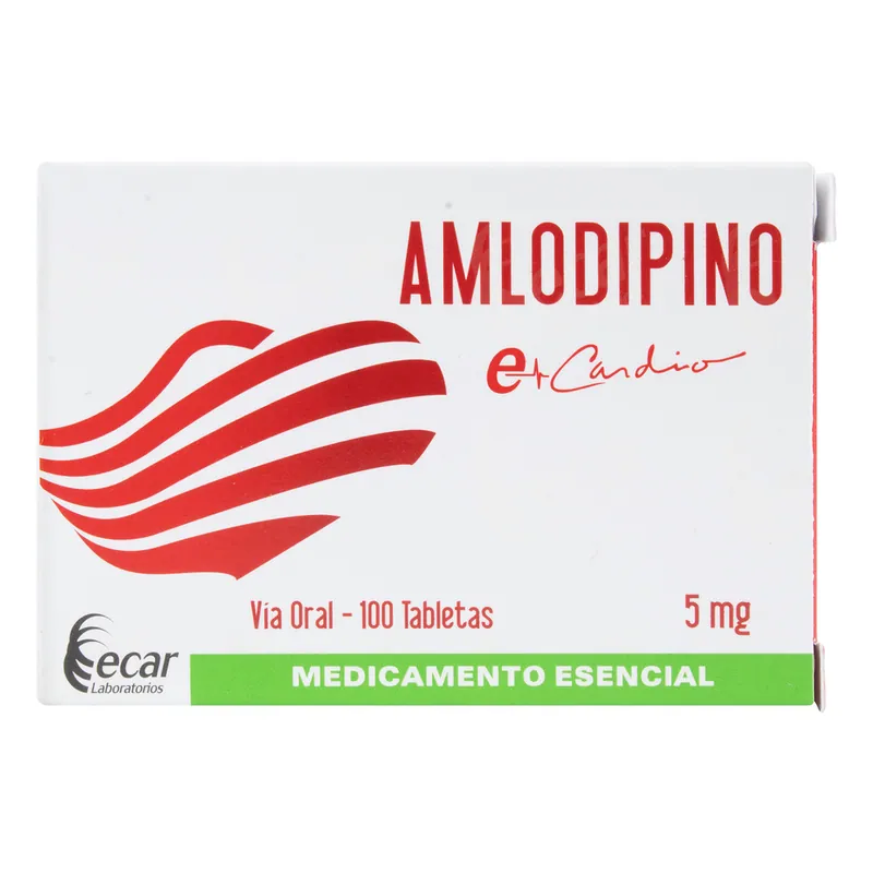 Amlodipino 5 mg 100 tabletas EC