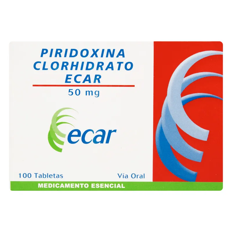 Piridoxina Clorhidrato 50 mg 100 tabletas EC