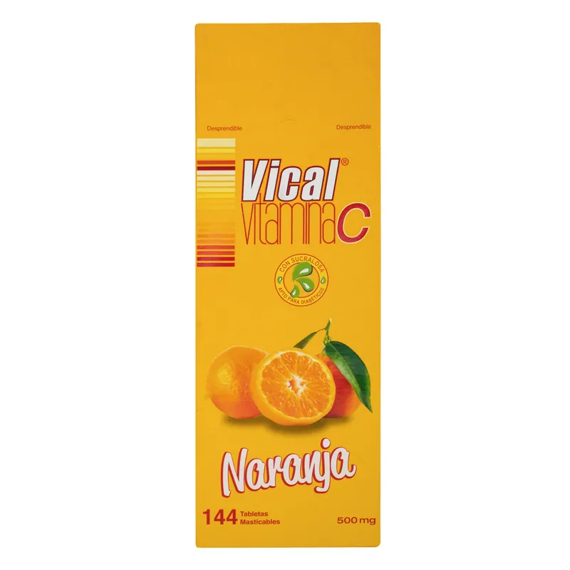 Vitamina C 500 mg Vical Naranja Mast 144