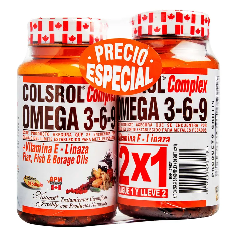 Colsrol Omega Complex 3-6-9 60 C 2x1 P E