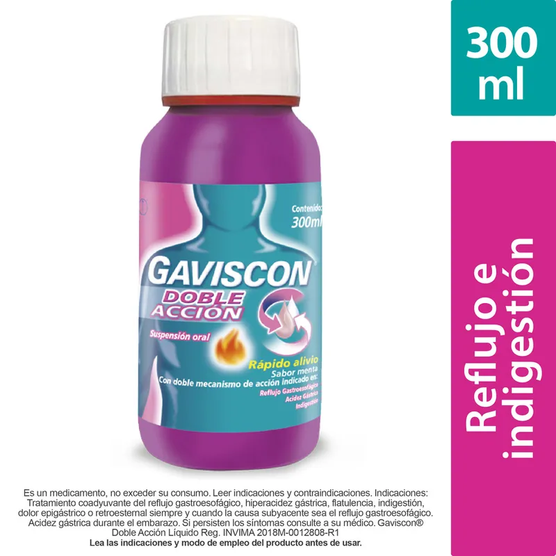 Gaviscon Doble acción suspensión 300 mL