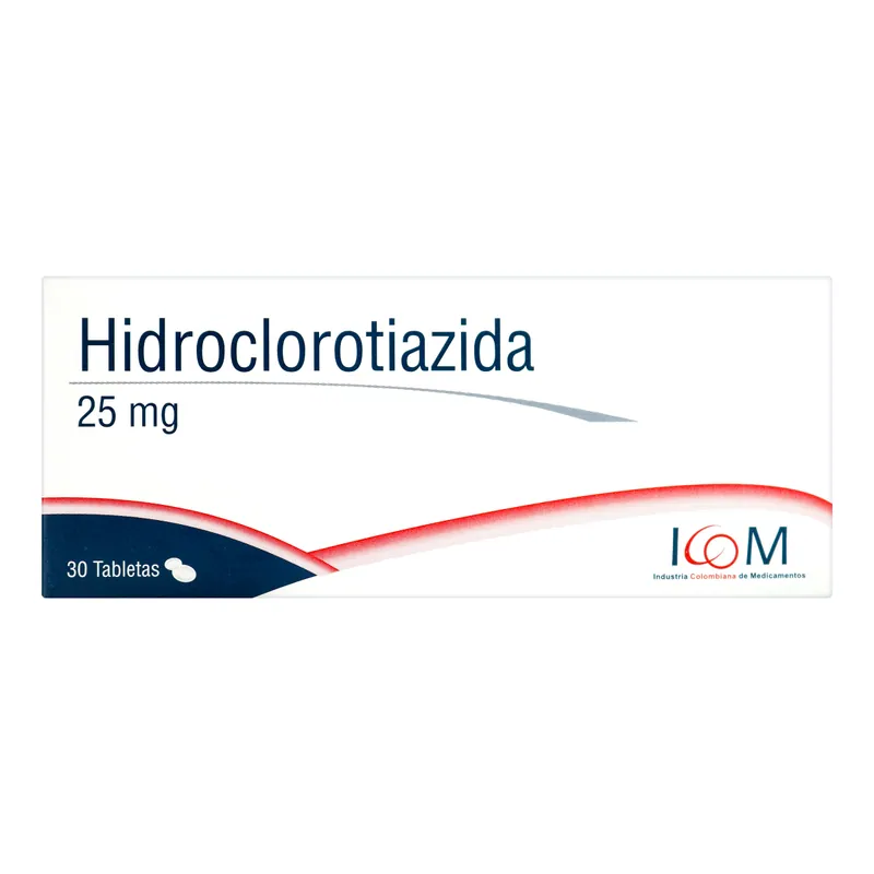 Hidroclorotiazida 25 mg 30 tabletas ICOM
