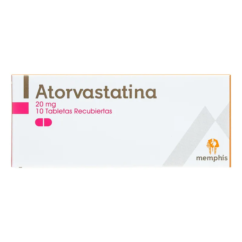 Atorvastatina 20 mg 10 tabletas MP