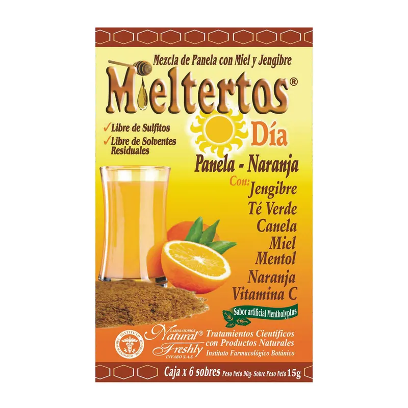 Mieltertos Dia Panela Naranja 6 sobres