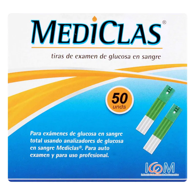 Tiras Reactiv Glucom Mediclas 50und ICOM
