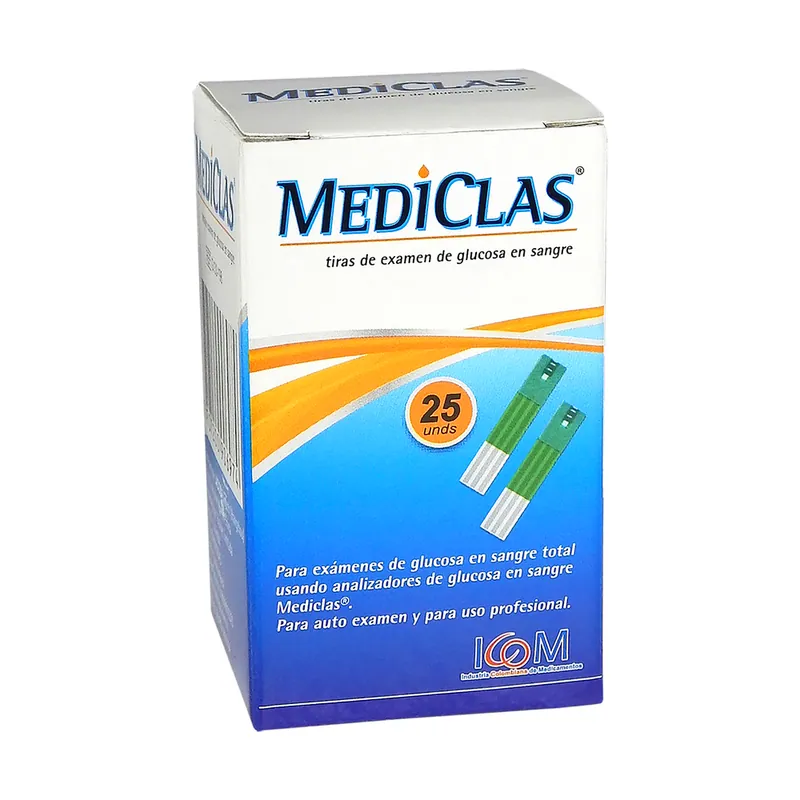 Tiras Reactiv Glucom Mediclas 25und ICOM