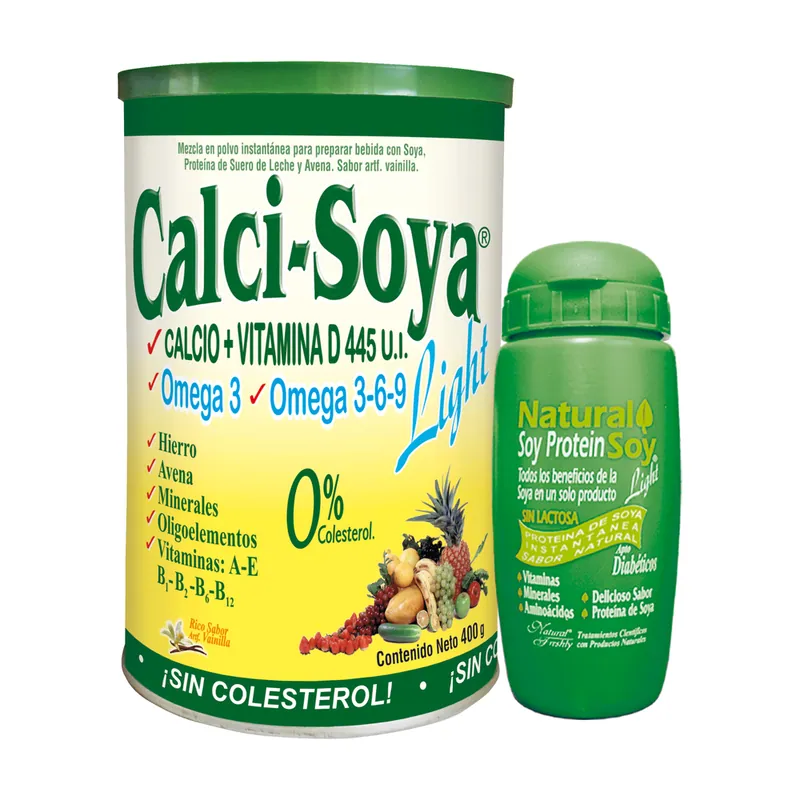 Calci-Soya Light Vainilla 400.g+botilito