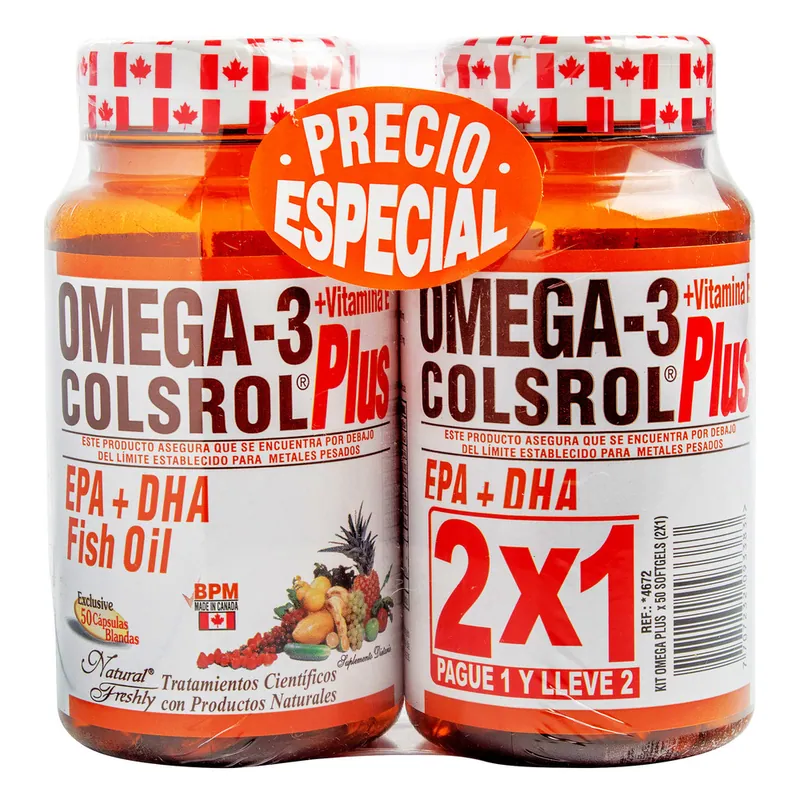 Omega 3 Plus Colsrol 50 Softgels 2x1