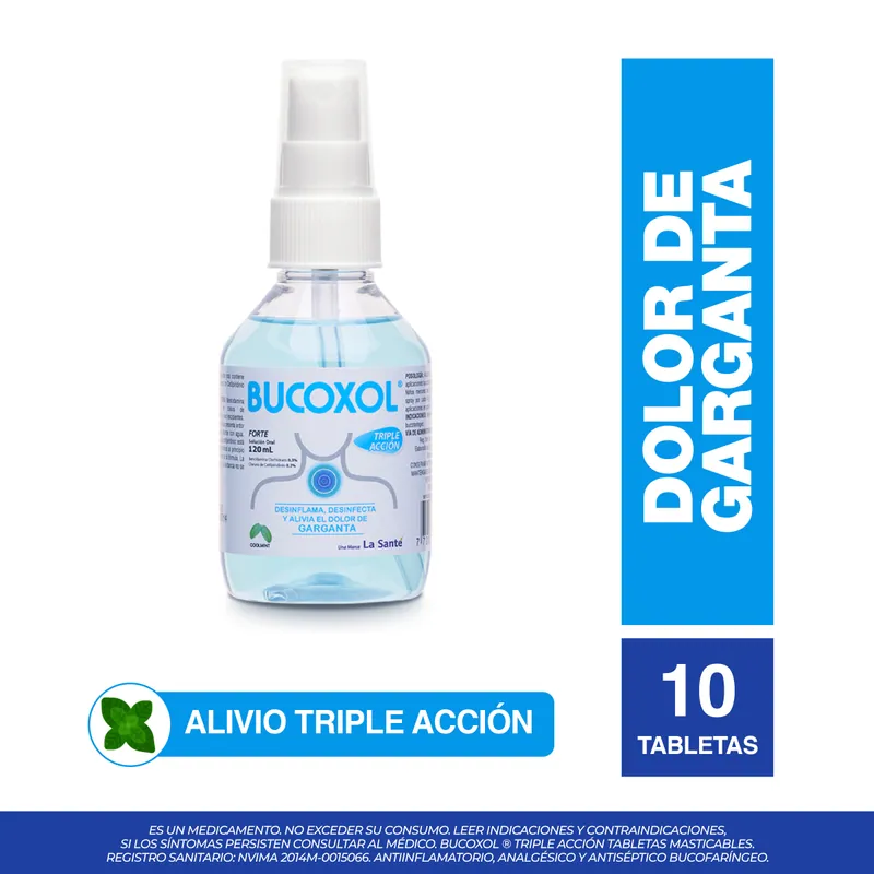 Bucoxol Spray T acción Coolmint 120 mL