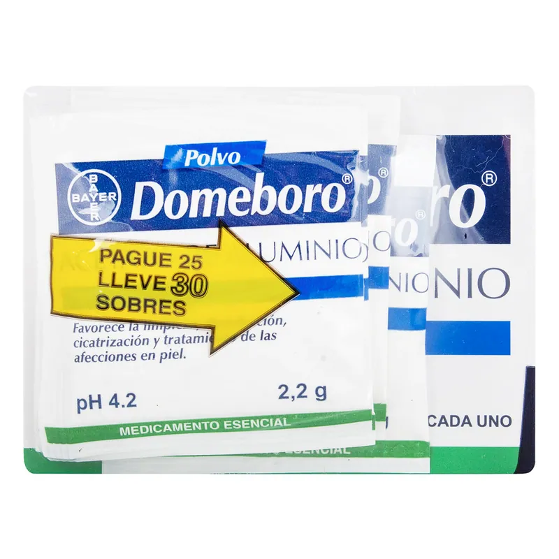 Domeboro Pague 25 Lleve 30 sobres