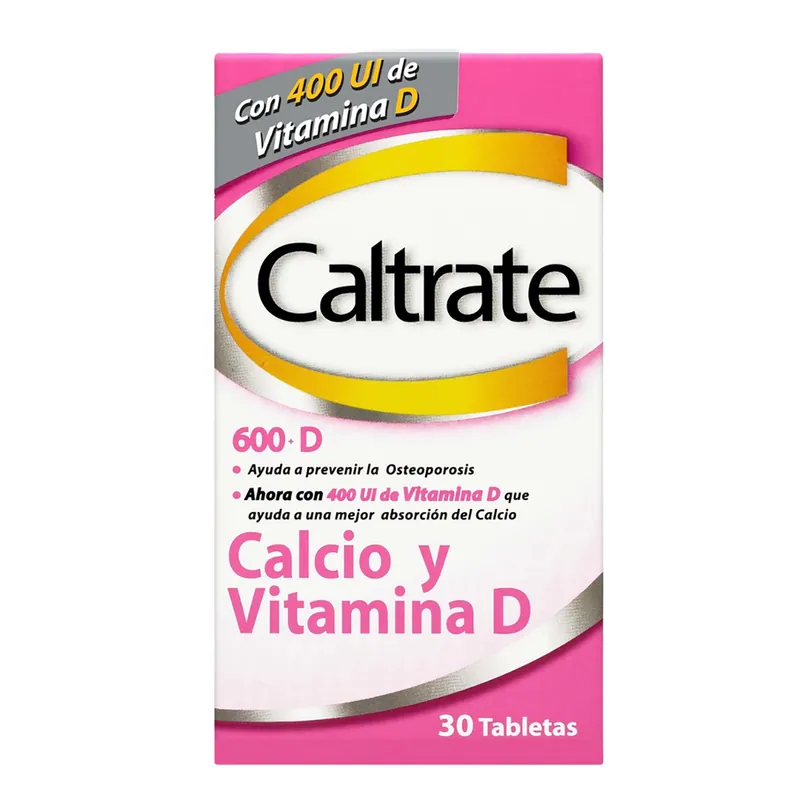 Caltrate D 600 mg 400 UI 30 tabletas